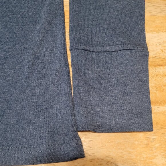 Denim Blue Harley Davidson XL Long Sleeve V-Neck T-Shirt Red Silver Lithograph - Picture 7 of 7